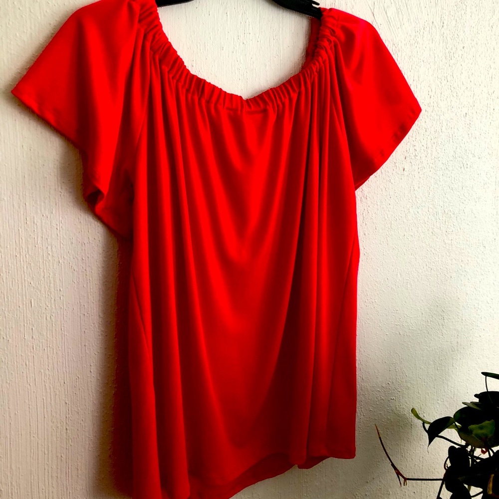 Halogen, Red, large women’s top